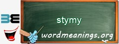 WordMeaning blackboard for stymy